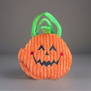 Beverly Hill Teddy Bear Co. Small Orange Halloween Pumpkin Bag 8" x 6"